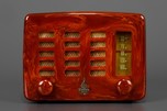Intensely Marbleized Oxblood Emerson 564 Catalin Radio &rsquo;Slot-Grill&rsquo;